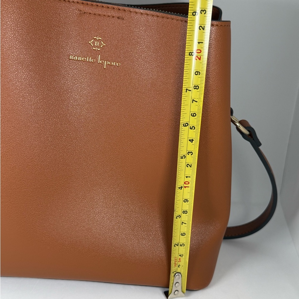 Nanette Lepore Colleen Smooth Triple Section Bucket Bag - Picture 15 of 16